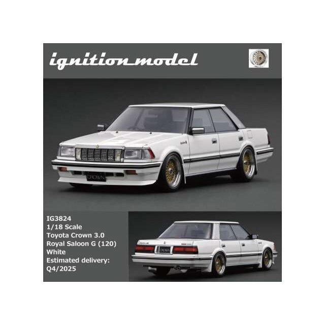 PRE-ORD3R Ignition Modeliukas 1/18 Toyota Crown 3.0 Royal Saloon G (120), white PRE-ORD3R Ignition Modeliukas 1/18 Toyota Crown 3.0 Royal Saloon G (120), white