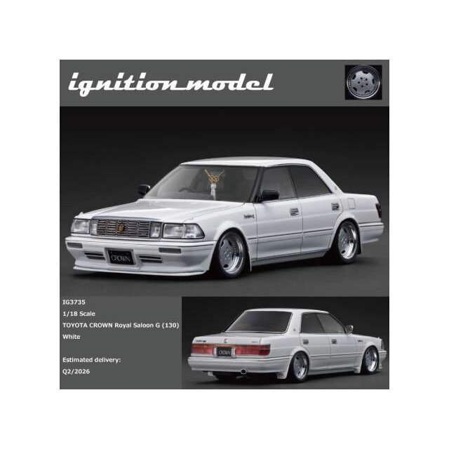 PRE-ORD3R Ignition Modeliukas 1/18 Toyota Crown Royal Saloon G (130), white PRE-ORD3R Ignition Modeliukas 1/18 Toyota Crown Royal Saloon G (130), white