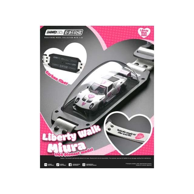PRE-ORD3R Inno64 Modeliukas 1/64 INNO x DSTANS LB-Silhouette WORKS Miura GT, white/pink PRE-ORD3R Inno64 Modeliukas 1/64 INNO x DSTANS LB-Silhouette WORKS Miura GT, white/pink