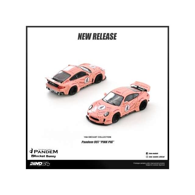 PRE-ORD3R Inno64 Modeliukas 1/64 Pandem 997 *Pink pig*, pink