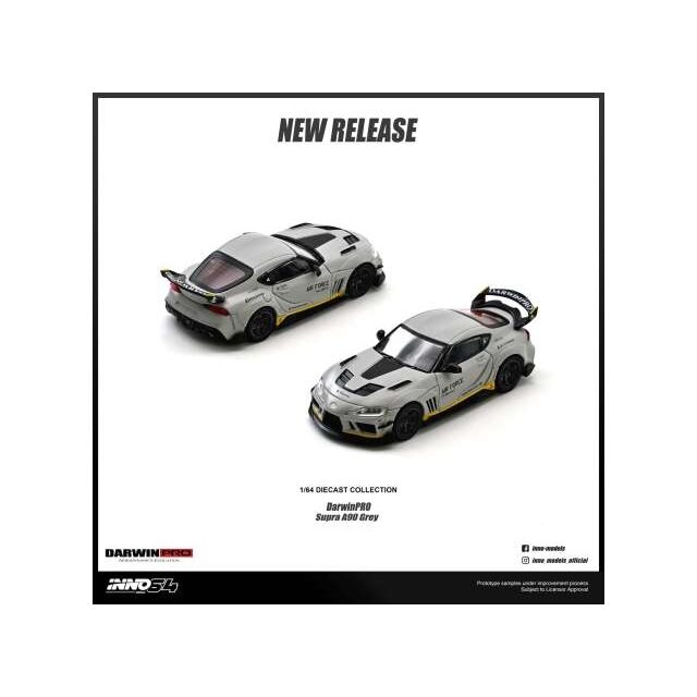 PRE-ORD3R Inno64 Modeliukas 1/64 Toyota Supra A90 *DarwinPRO*, matt grey PRE-ORD3R Inno64 Modeliukas 1/64 Toyota Supra A90 *DarwinPRO*, matt grey