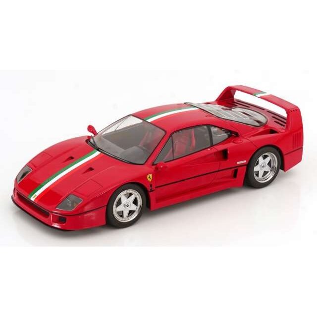 KK - Scale Modeliukas 1/18 Ferrari F40 Italia Design with Red Seats, red/white/green