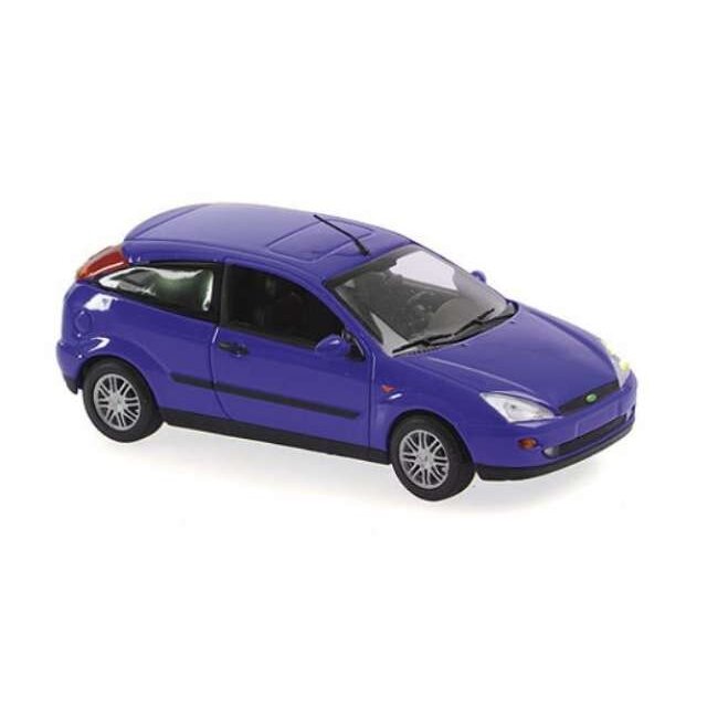 PRE-ORD3R Maxichamps 1/43 1998 Ford Focus 2-door, blue metallic