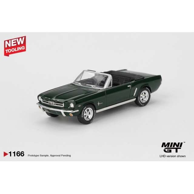MINI GT Modeliukas 1/64 1964 Ford Mustang Convertible, highland green MINI GT Modeliukas 1/64 1964 Ford Mustang Convertible, highland green