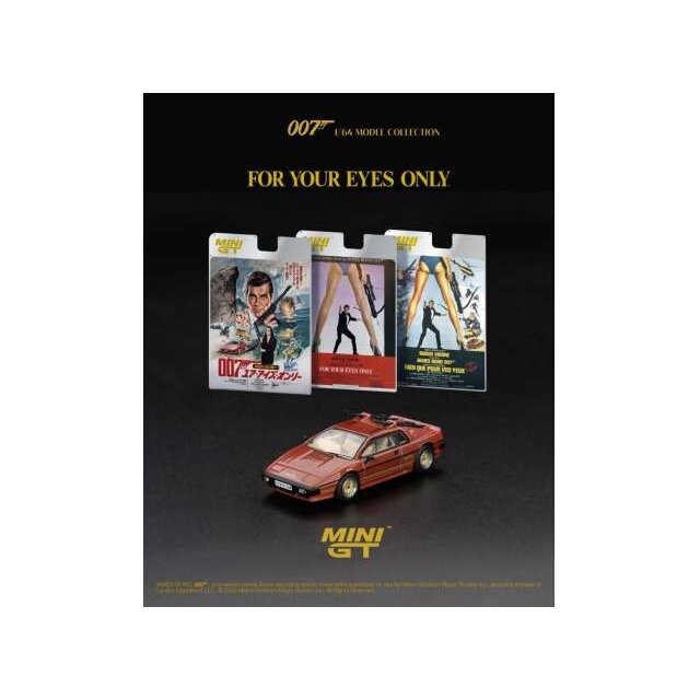 MINI GT Modeliukas 1/64 1981 Lotus Esprit Turbo *For Your Eyes Only* English Blister Packaging, red