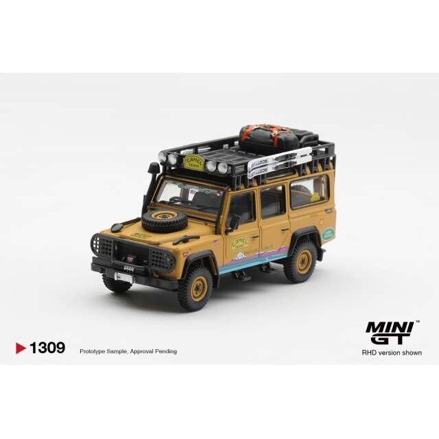 PRE-ORD3R MINI GT Modeliukas 1/64 1998 Land Rover Defender 110 *Camel Trophy* Team USA Tierra Del Fuego CT10