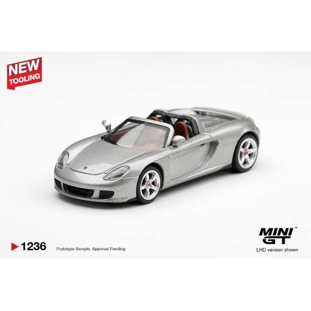 PRE-ORD3R MINI GT Modeliukas 1/64 2006 Porsche Carrera GT, silver metallic PRE-ORD3R MINI GT Modeliukas 1/64 2006 Porsche Carrera GT, silver metallic