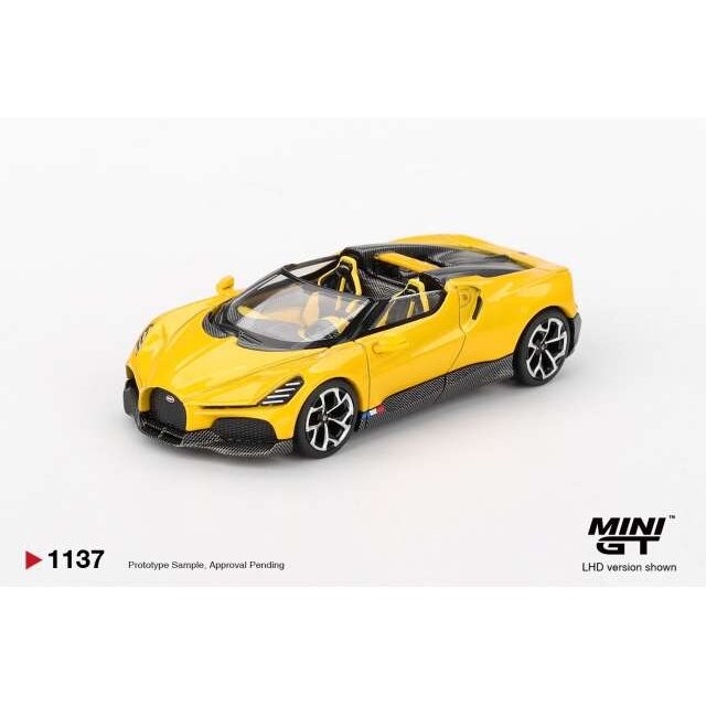 PRE-ORD3R Mini GT Modeliukas 1/64 2023 Bugatti W16, Mistral yellow PRE-ORD3R Mini GT Modeliukas 1/64 2023 Bugatti W16, Mistral yellow