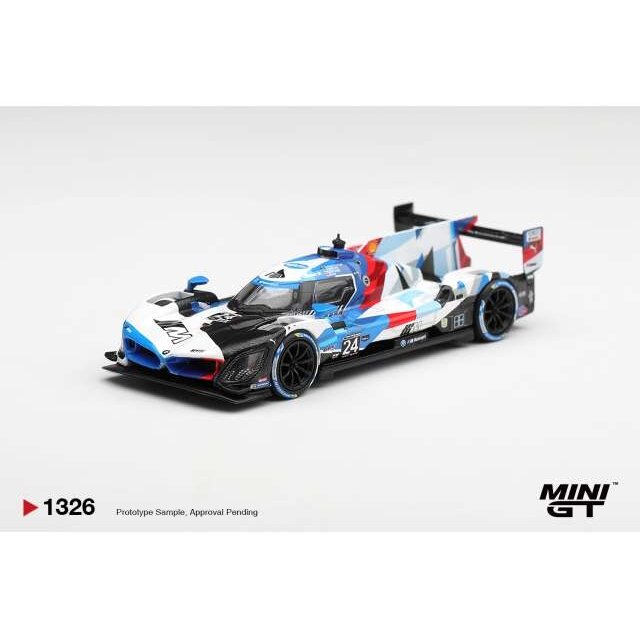 PRE-ORD3R MINI GT Modeliukas 1/64 2024 BMW M Hybrid V8 GTP #24 BMW M Team RLL Daytona 24 hrs, white/blue/red PRE-ORD3R MINI GT Modeliukas 1/64 2024 BMW M Hybrid V8 GTP #24 BMW M Team RLL Daytona 24 hrs, white/blue/red