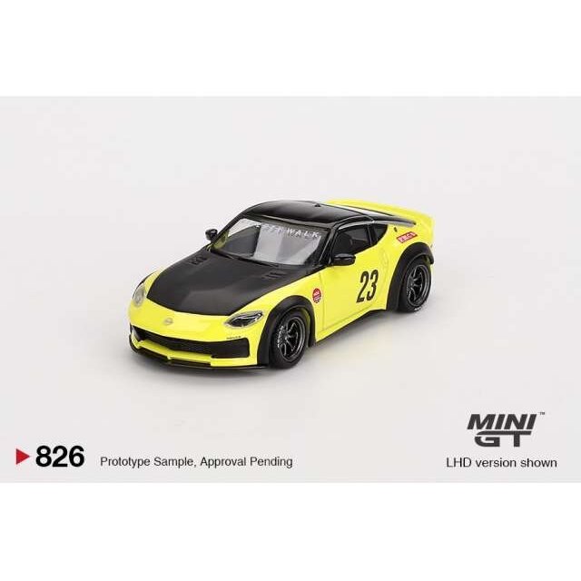 Mini GT  1/64 2024 Nissan Z LB LB Nation Works Ikazuchi, yellow
