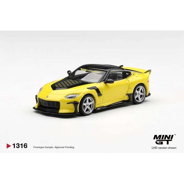 PRE-ORD3R MINI GT Modeliukas 1/64 2025 Nissan FFZ400 Veilside, ikazuchi yellow