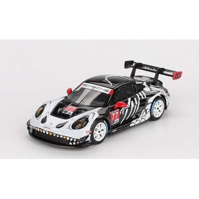 Mini GT 1/64 2025 Porsche 911 (992) GT3 R #77GTD PRO AO Racing Petit Le Mans, white/black/red