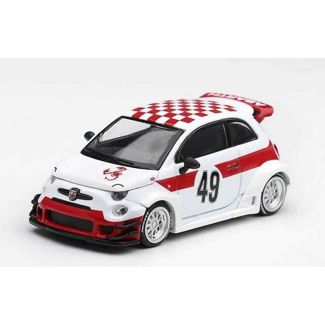 MINI GT Modeliukas 1/64 2026 Fiat 595 Abarth LB-Works X Abas Works 1000 TC Tribute, white/red MINI GT Modeliukas 1/64 2026 Fiat 595 Abarth LB-Works X Abas Works 1000 TC Tribute, white/red