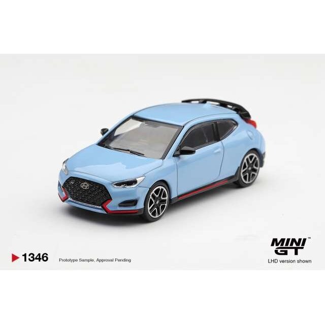 PRE-ORD3R MINI GT Modeliukas 1/64 Hyundai Veloster N Performance, blue