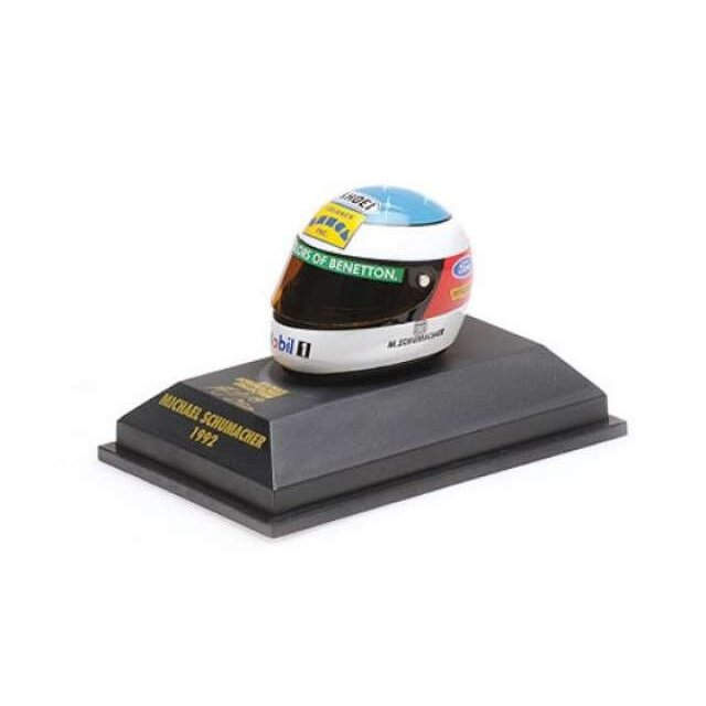 Minichamps Modeliukas 1/10 1992 Helmet Michael Schumacher First Win Belgian GP, white/blue/red/yellow Minichamps Modeliukas 1/10 1992 Helmet Michael Schumacher First Win Belgian GP, white/blue/red/yellow