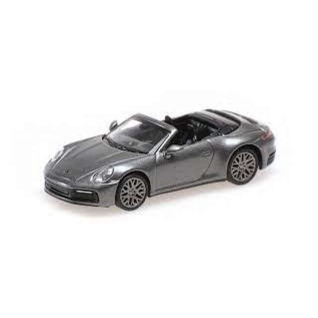 Minichamps Modeliukas 1/87 2019 Porsche 911 (992) Carrera 4S Cabriolet, grey metallic Minichamps Modeliukas 1/87 2019 Porsche 911 (992) Carrera 4S Cabriolet, grey metallic