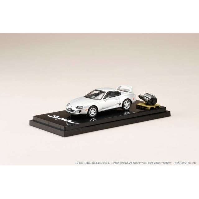 PRE-ORD3R Hobby Japan Toyota Supra RZ (A80) with Engine Display Model, silver metallic