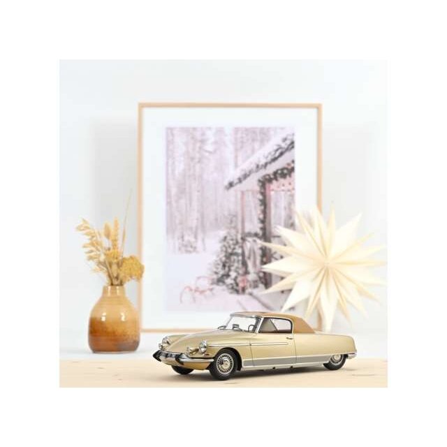 NOREV Modeliukas 1/18 1964 Citroen DS 19 Le Dandy, beige metallic with brown roof NOREV Modeliukas 1/18 1964 Citroen DS 19 Le Dandy, beige metallic with brown roof