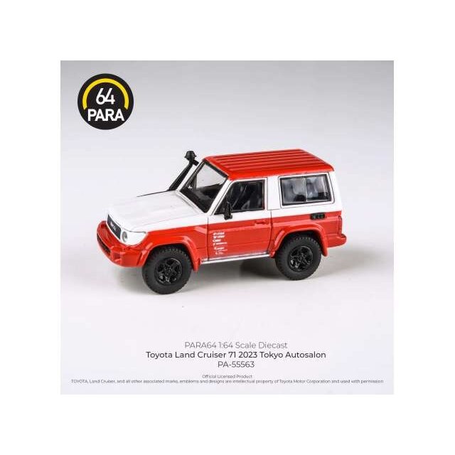 PRE-ORD3R Para64 Modeliukas 1/64 2014 Toyota Land Cruiser 71 short wheel base 2023 auto salon, red/white (cars in a deluxe Acrylic window box) PRE-ORD3R Para64 Modeliukas 1/64 2014 Toyota Land Cruiser 71 short wheel base 2023 auto salon, red/white (cars in a deluxe Acrylic window box)