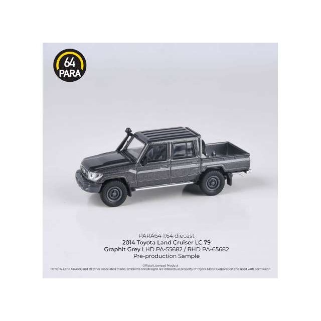 PRE-ORD3R Para64 Modeliukas 1/64 2014 Toyota Land Cruiser Dbl Cab LC78, graphite grey Left hand drive (cars in a deluxe Acrylic window box) PRE-ORD3R Para64 Modeliukas 1/64 2014 Toyota Land Cruiser Dbl Cab LC78, graphite grey Left hand drive (cars in a deluxe Acrylic window box)