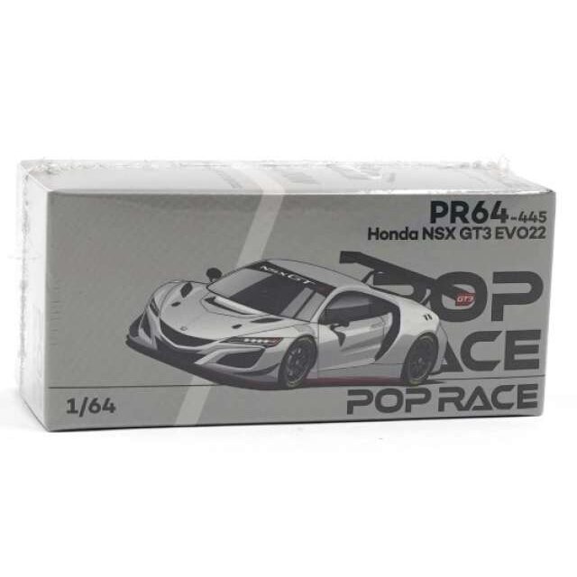 Pop race Modeliukas 1/64 Honda NSX GT3 EVO22, silver