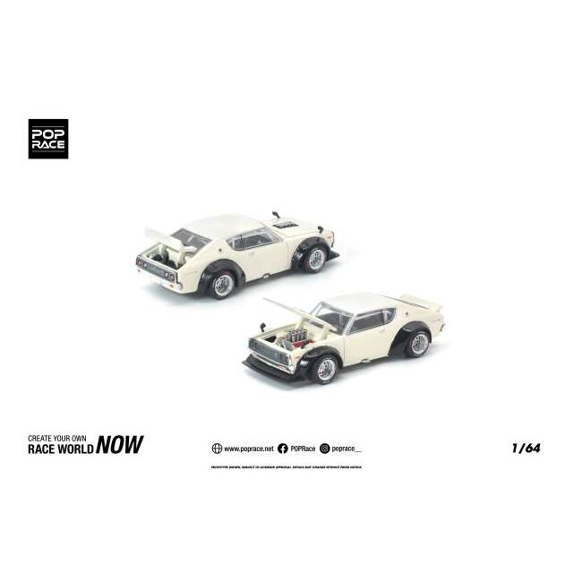 PRE-ORD3R Pop race Modeliukas 1/64 KPGC110 Kenmeri, white PRE-ORD3R Pop race Modeliukas 1/64 KPGC110 Kenmeri, white