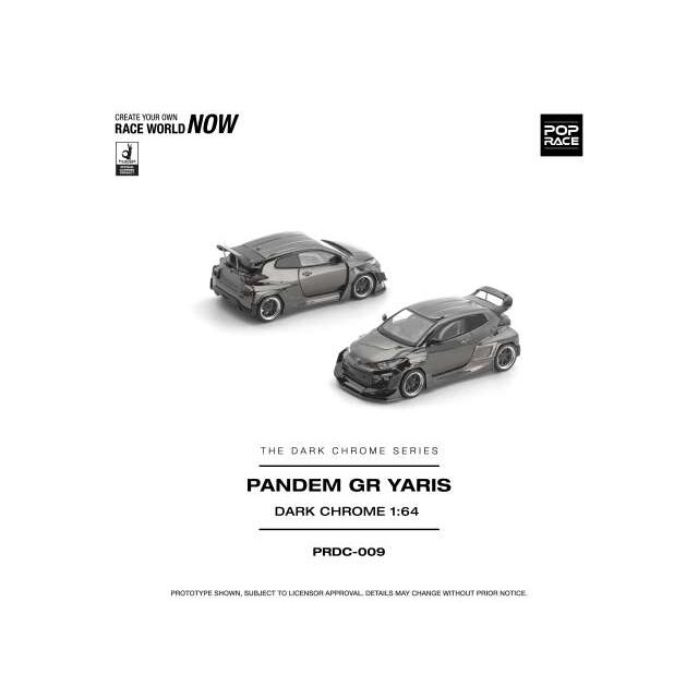 PRE-ORD3R Pop race Modeliukas 1/64 Pandem GR Yaris *The Dark Chrome Series*, dark chrome PRE-ORD3R Pop race Modeliukas 1/64 Pandem GR Yaris *The Dark Chrome Series*, dark chrome