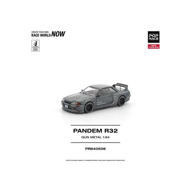 PRE-ORD3R Pop race Modeliukas 1/64 Pandem R32, gun metal PRE-ORD3R Pop race Modeliukas 1/64 Pandem R32, gun metal