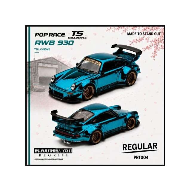 PRE-ORD3R Pop race Modeliukas 1/64 RWB 930 *Tokyo Station Exclusives*, teal chrome PRE-ORD3R Pop race Modeliukas 1/64 RWB 930 *Tokyo Station Exclusives*, teal chrome