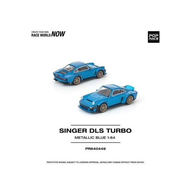 PRE-ORD3R Pop Race Modeliukas 1/64 Singer DLS Turbo, blue PRE-ORD3R Pop Race Modeliukas 1/64 Singer DLS Turbo, blue