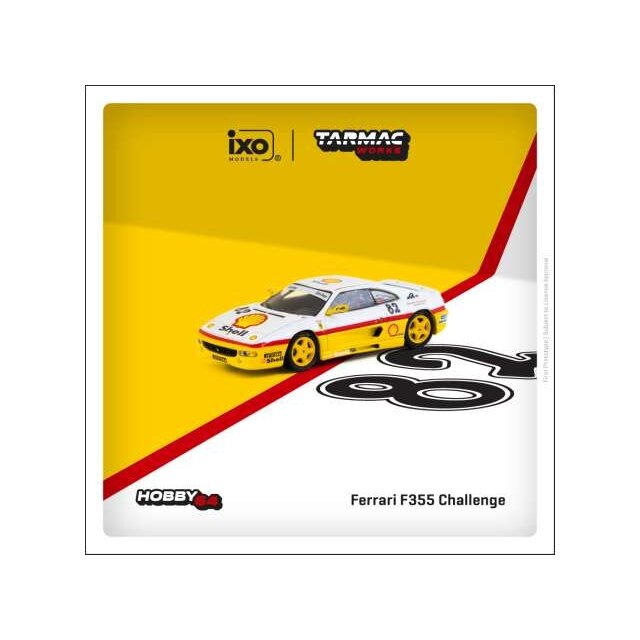 PRE-ORD3R Tarmac 1/64 1999 Ferrari F355 Challenge #82 D. Peter Andersen, white/yellow
