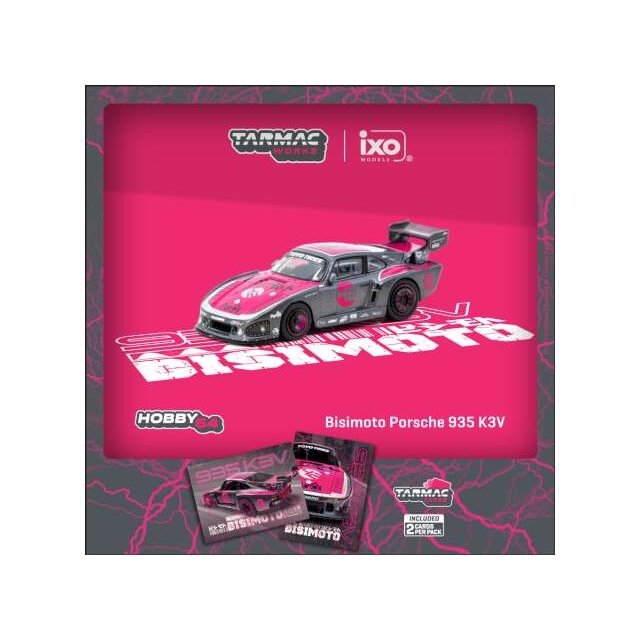 PRE-ORD3R Tarmac Modeliukas 1/64 Bisimoto Porsche 935 K3V, grey/pink