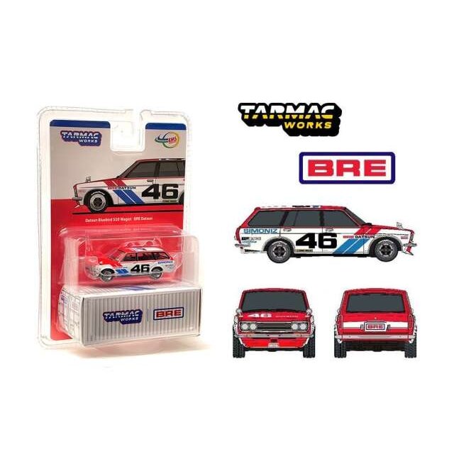 PRE-ORD3R Tarmac Modeliukas 1/64 Datsun Bluebird 510 Wagon BRE #46, red/white/blue PRE-ORD3R Tarmac Modeliukas 1/64 Datsun Bluebird 510 Wagon BRE #46, red/white/blue