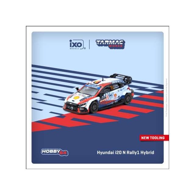 Tarmac Modeliukas 1/64 Hyundai i20 N Rally1 Hybrid Rallye Monte-Carlo 2024 Winner Thierry Neuville/Martijn Wydaeghe, various Tarmac Modeliukas 1/64 Hyundai i20 N Rally1 Hybrid Rallye Monte-Carlo 2024 Winner Thierry Neuville/Martijn Wydaeghe, various
