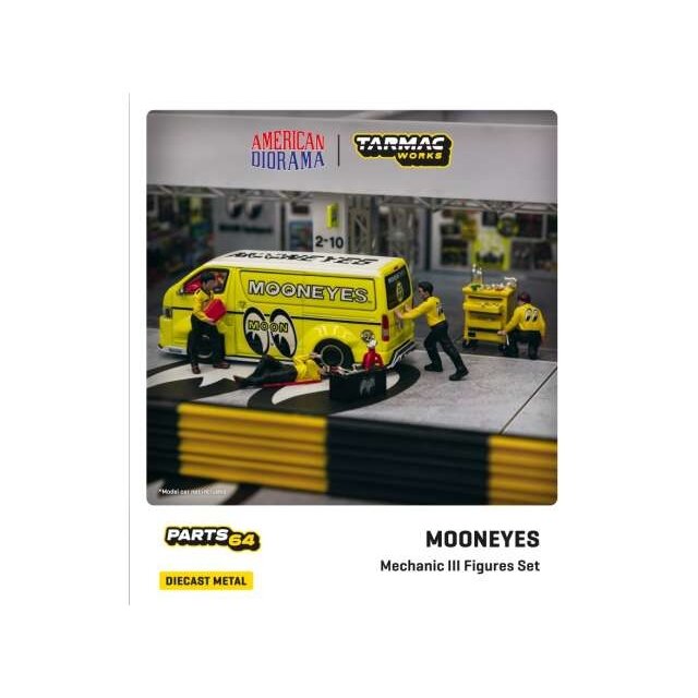 PRE-ORDER Tarmac 1/64 Mechanic III Set Mooneyes *Figures*,
