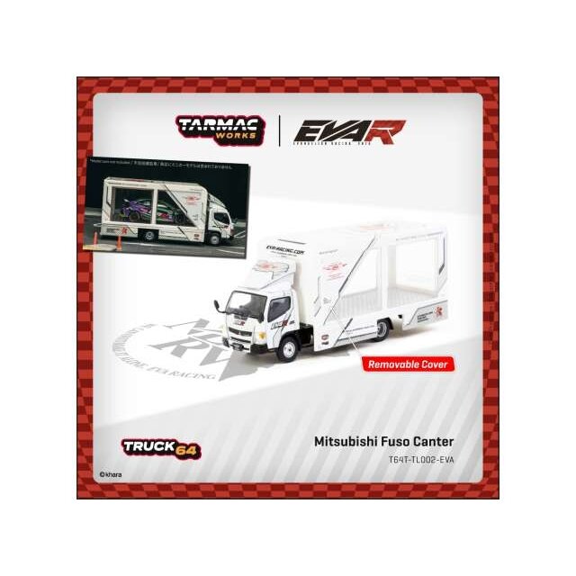 Tarmac Modeliukas 1/64 Mitsubishi Fuso Canter EVA Racing, white