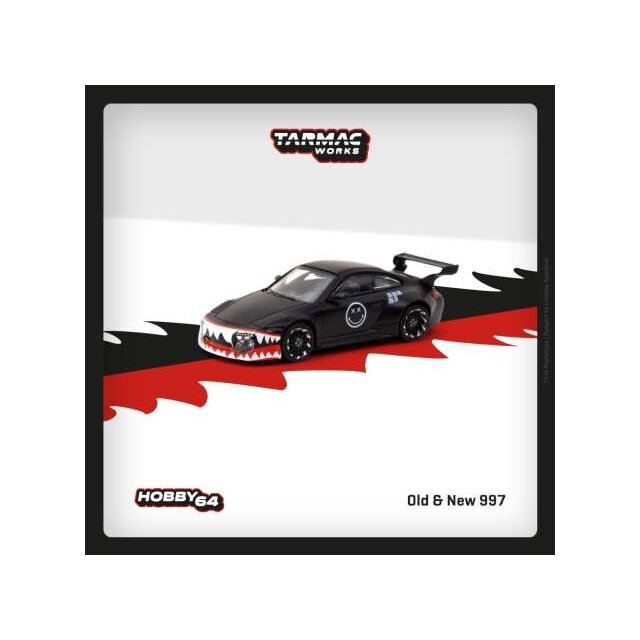 Tarmac 1/64 Old & New Porsche 997, matt black