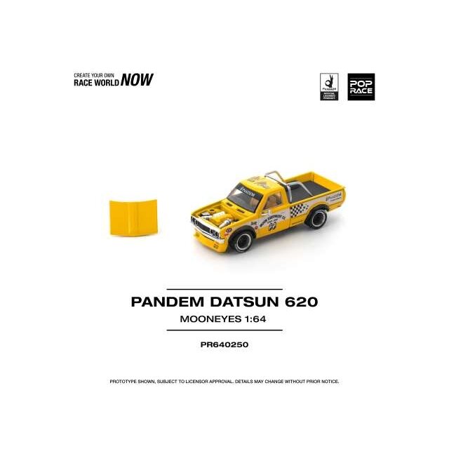 Pop Race Modeliukas 1/64 Pandem Datsun 620 *Mooneyes*, yellow/black Pop Race Modeliukas 1/64 Pandem Datsun 620 *Mooneyes*, yellow/black