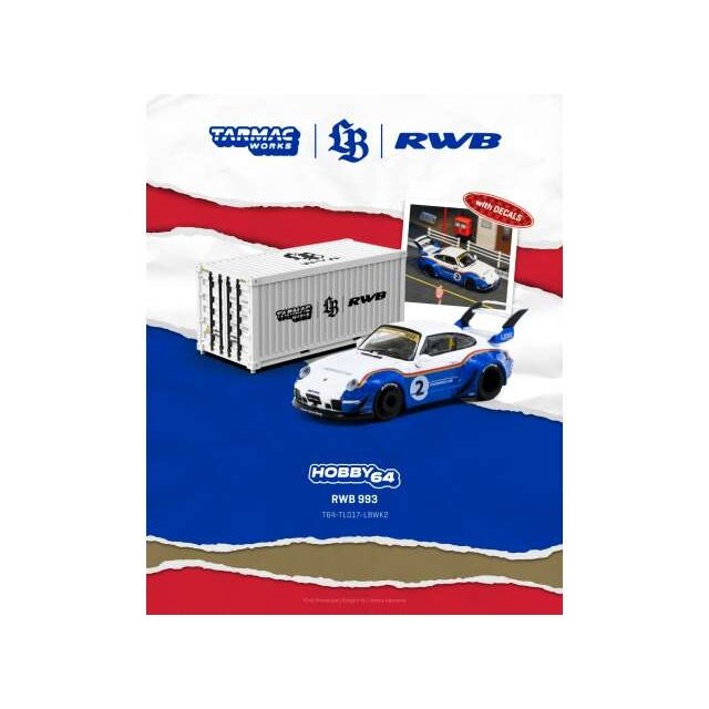 PRE-ORD3R Tarmac Modeliukas 1/64 RWB 993 #2 Liberty Walk, blue/white PRE-ORD3R Tarmac Modeliukas 1/64 RWB 993 #2 Liberty Walk, blue/white