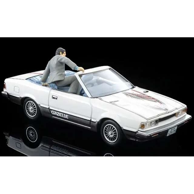 PRE-ORD3R Tomica Limited Vintage Modeliukas 1/64 Movie Stars 02 Seibu Keisatsu Gazelle with Kogure Kenzo Figure, white/black PRE-ORD3R Tomica Limited Vintage Modeliukas 1/64 Movie Stars 02 Seibu Keisatsu Gazelle with Kogure Kenzo Figure, white/black