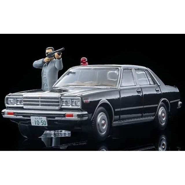 PRE-ORD3R Tomica Limited Vintage Modeliukas 1/64 Movie Stars 05 Seibu Keisatsu Nissan Laurel 2000SGL-E with Keisuke Daimon Figure, black PRE-ORD3R Tomica Limited Vintage Modeliukas 1/64 Movie Stars 05 Seibu Keisatsu Nissan Laurel 2000SGL-E with Keisuke Daimon Figure, black