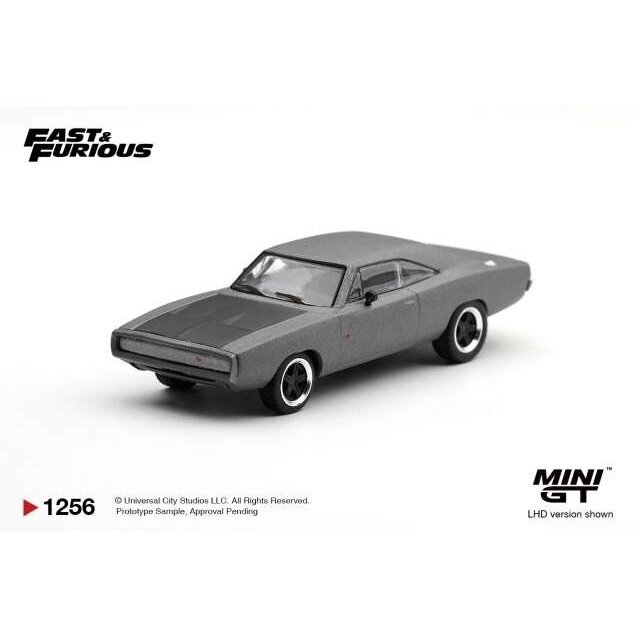 PRE-ORDER MINI GT 1/64 2011 Dodge Charger *Fast Five* Dominic Toretto, black/grey