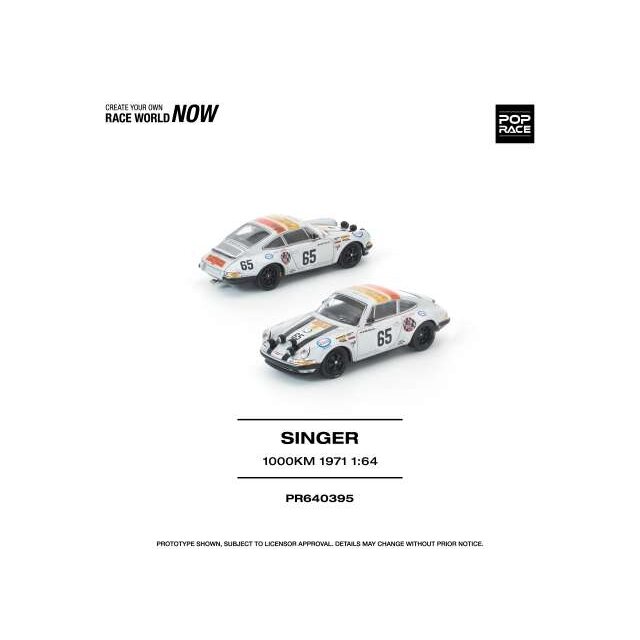 PRE-ORDER Pop Race Modeliukas 1/64 1971 Singer SPA 1000KM, various