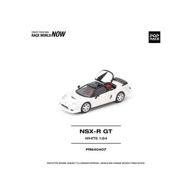 PRE-ORDER Pop Race Modeliukas 1/64 Honda NSX-R GT, white