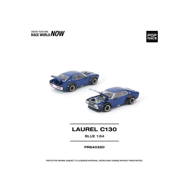 PRE-ORDER Pop Race Modeliukas 1/64 Laurel C 130, blue