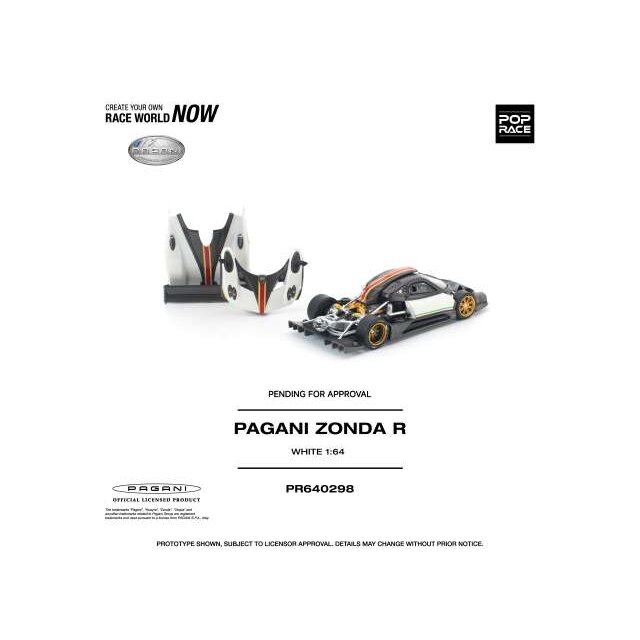 PRE-ORDER Pop Race Modeliukas 1/64 Pagani Zonda R, white PRE-ORDER Pop Race Modeliukas 1/64 Pagani Zonda R, white