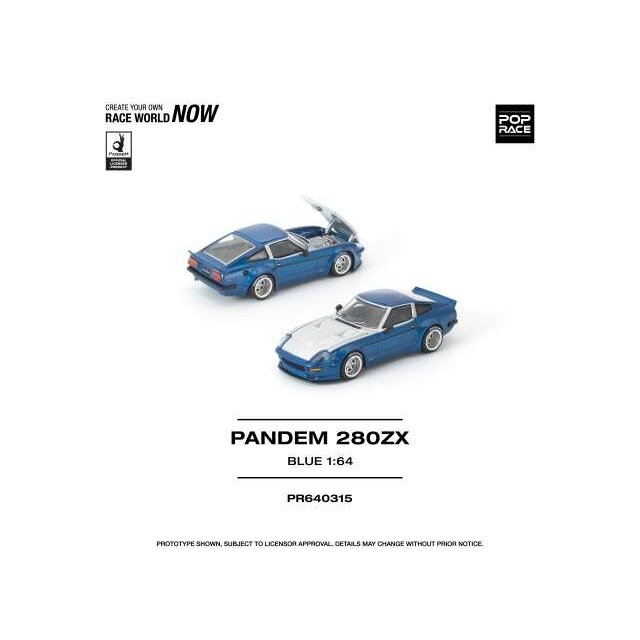 PRE-ORDER Pop Race Modeliukas 1/64 PANDEM 280ZX, blue