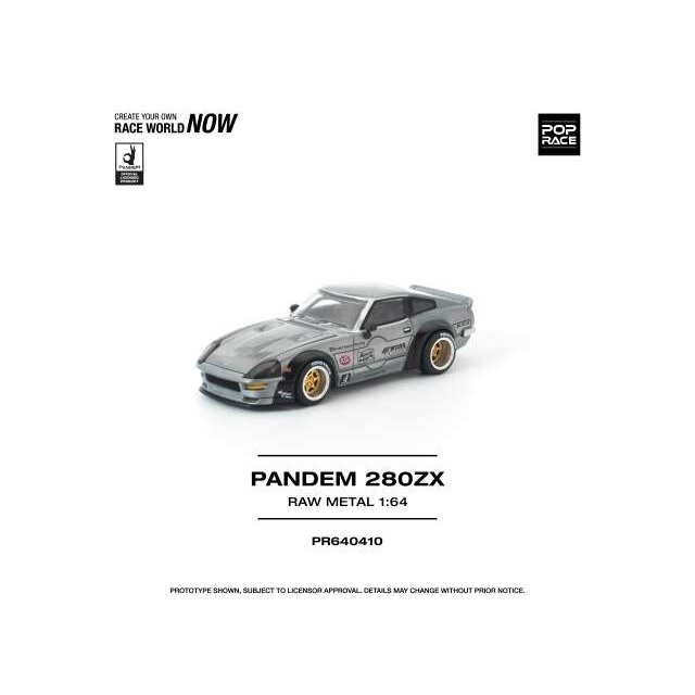 PRE-ORDER Pop Race Modeliukas 1/64 Pandem 280ZX, raw metal PRE-ORDER Pop Race Modeliukas 1/64 Pandem 280ZX, raw metal