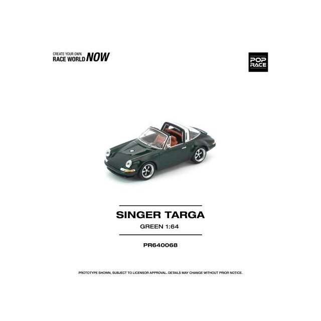 PRE-ORDER Pop Race Modeliukas 1/64 Porsche Singer Targa, green PRE-ORDER Pop Race Modeliukas 1/64 Porsche Singer Targa, green