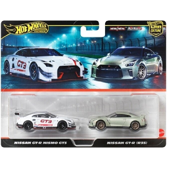 Hot Wheels Premium 2-pack Nissan GTR NISMO GT3 & 2017 Nissan GTR
